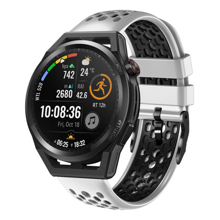22mm Two-Color Breathable Silicone Watch Band, For Huawei Watch GT Runner, For Huawei Watch 3
