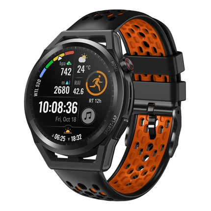 22mm Two-Color Breathable Silicone Watch Band, For Huawei Watch GT Runner, For Huawei Watch 3