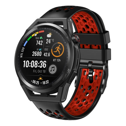 22mm Two-Color Breathable Silicone Watch Band, For Huawei Watch GT Runner, For Huawei Watch 3