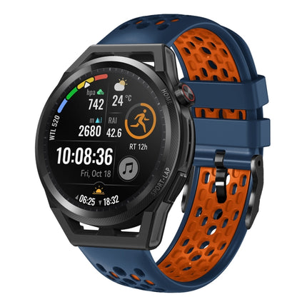 22mm Two-Color Breathable Silicone Watch Band, For Huawei Watch GT Runner, For Huawei Watch 3
