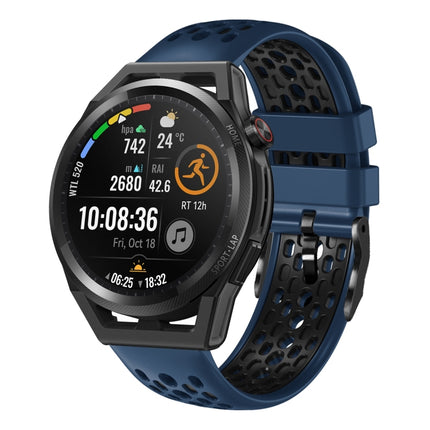 22mm Two-Color Breathable Silicone Watch Band, For Huawei Watch GT Runner, For Huawei Watch 3