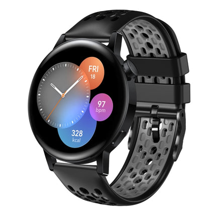 22mm Two-Color Breathable Silicone Watch Band, For Huawei Watch GT Runner, For Huawei Watch 3