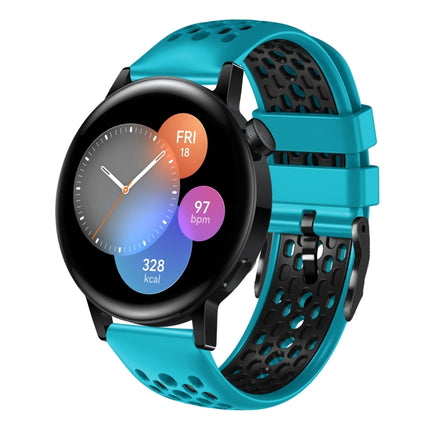 22mm Two-Color Breathable Silicone Watch Band, For Huawei Watch GT Runner, For Huawei Watch 3