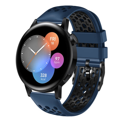 22mm Two-Color Breathable Silicone Watch Band, For Huawei Watch GT Runner, For Huawei Watch 3