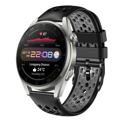 22mm Two-Color Breathable Silicone Watch Band, For Huawei Watch 3 Pro, For Huawei Watch GT2 Pro