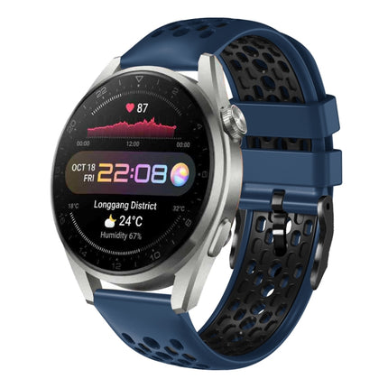 22mm Two-Color Breathable Silicone Watch Band, For Huawei Watch 3 Pro, For Huawei Watch GT2 Pro