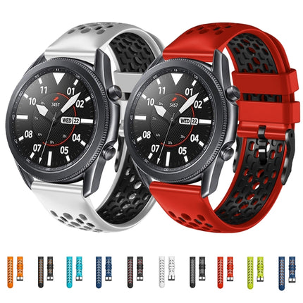 22mm Two-Color Breathable Silicone Watch Band, For Huawei Watch 3 Pro, For Huawei Watch GT2 Pro