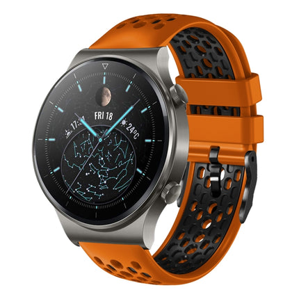 22mm Two-Color Breathable Silicone Watch Band, For Huawei Watch 3 Pro, For Huawei Watch GT2 Pro