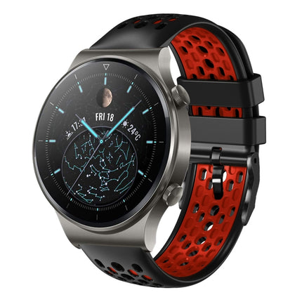 22mm Two-Color Breathable Silicone Watch Band, For Huawei Watch 3 Pro, For Huawei Watch GT2 Pro