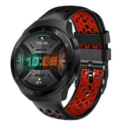 22mm Two-Color Breathable Silicone Watch Band, For Huawei Watch GT 2E, For Huawei Watch GT2 46mm