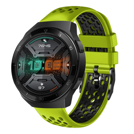 22mm Two-Color Breathable Silicone Watch Band, For Huawei Watch GT 2E, For Huawei Watch GT2 46mm