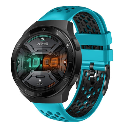 22mm Two-Color Breathable Silicone Watch Band, For Huawei Watch GT 2E, For Huawei Watch GT2 46mm