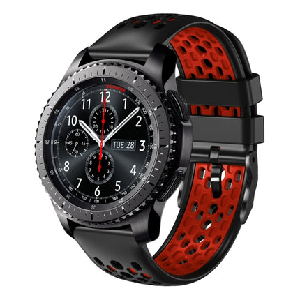 22mm Two-Color Breathable Silicone Watch Band, For Samsung Gear S3 Classic, For Samsung Gear S3 Frontier