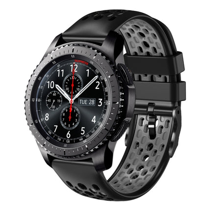 22mm Two-Color Breathable Silicone Watch Band, For Samsung Gear S3 Classic, For Samsung Gear S3 Frontier