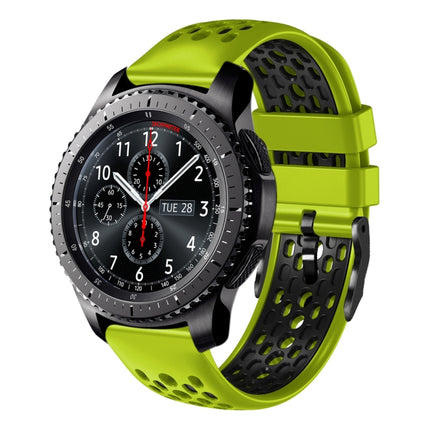 22mm Two-Color Breathable Silicone Watch Band, For Samsung Gear S3 Classic, For Samsung Gear S3 Frontier