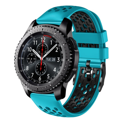 22mm Two-Color Breathable Silicone Watch Band, For Samsung Gear S3 Classic, For Samsung Gear S3 Frontier