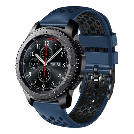 22mm Two-Color Breathable Silicone Watch Band, For Samsung Gear S3 Classic, For Samsung Gear S3 Frontier