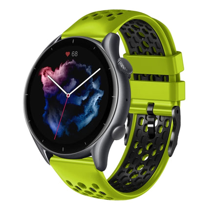 22mm Two-Color Breathable Silicone Watch Band, For Amazfit GTR 3, For Amazfit GTR 3 Pro