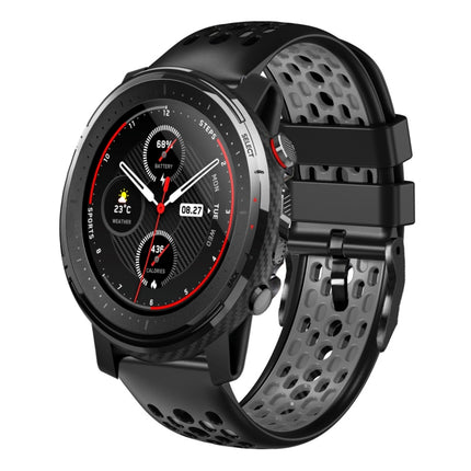 22mm Two-Color Breathable Silicone Watch Band, For Amazfit 3, For Amazfit GTR 47mm