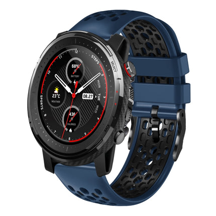 22mm Two-Color Breathable Silicone Watch Band, For Amazfit 3, For Amazfit GTR 47mm