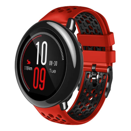 22mm Two-Color Breathable Silicone Watch Band, For Amazfit Pace, For Amazfit Stratos