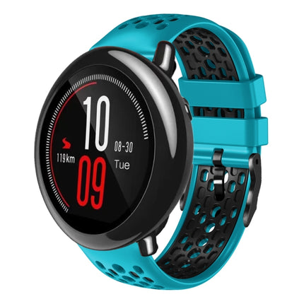 22mm Two-Color Breathable Silicone Watch Band, For Amazfit Pace, For Amazfit Stratos