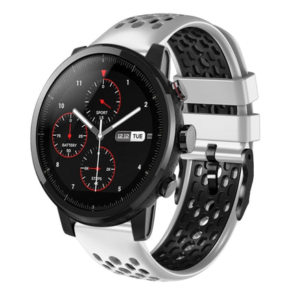 22mm Two-Color Breathable Silicone Watch Band, For Amazfit Pace, For Amazfit Stratos