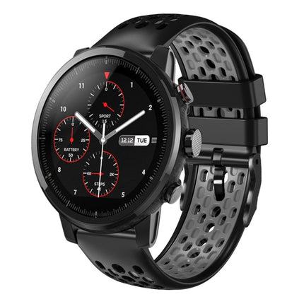 22mm Two-Color Breathable Silicone Watch Band, For Amazfit Pace, For Amazfit Stratos