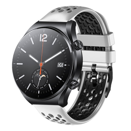 22mm Two-Color Breathable Silicone Watch Band, For Xiaomi MI Watch S1, For Xiaomi MI Watch Color 2