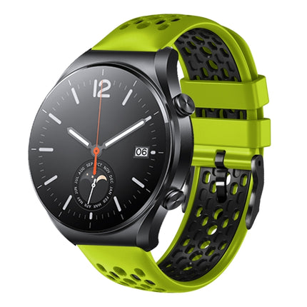 22mm Two-Color Breathable Silicone Watch Band, For Xiaomi MI Watch S1, For Xiaomi MI Watch Color 2