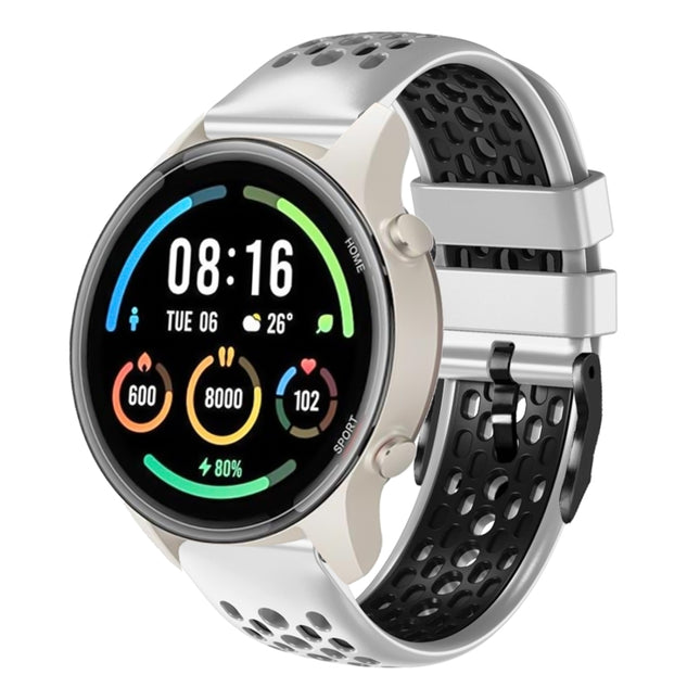 22mm Two-Color Breathable Silicone Watch Band, For Xiaomi MI Watch Sport, For Xiaomi MI Watch Color