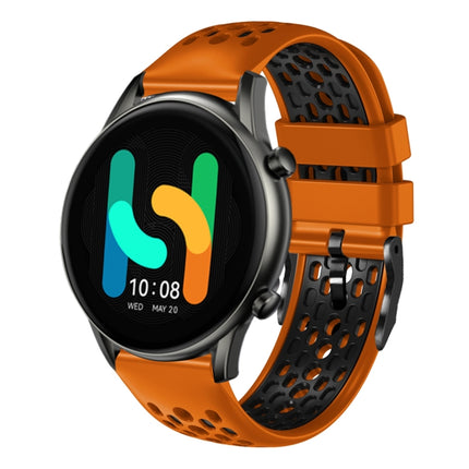22mm Two-Color Breathable Silicone Watch Band, For  Xiaomi Haylou RT2 LS10, For Xiaomi Haylou RS4 LS12