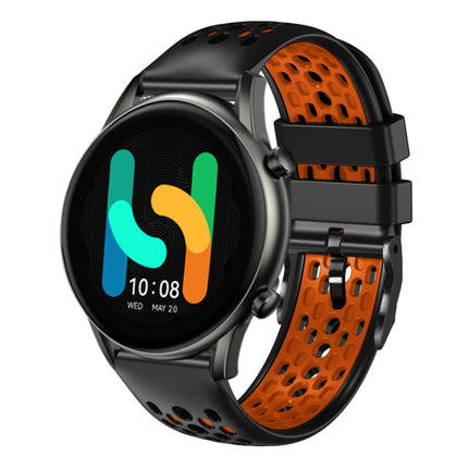 22mm Two-Color Breathable Silicone Watch Band, For  Xiaomi Haylou RT2 LS10, For Xiaomi Haylou RS4 LS12