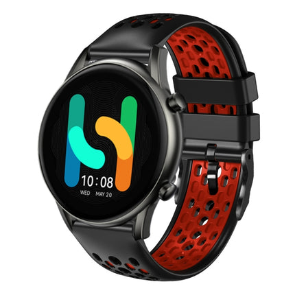 22mm Two-Color Breathable Silicone Watch Band, For  Xiaomi Haylou RT2 LS10, For Xiaomi Haylou RS4 LS12
