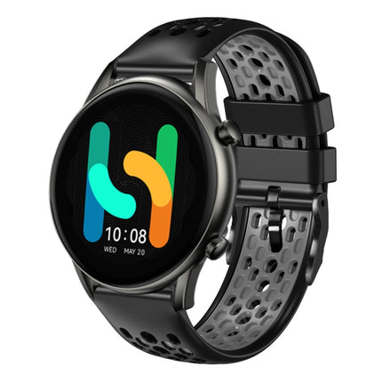 22mm Two-Color Breathable Silicone Watch Band, For  Xiaomi Haylou RT2 LS10, For Xiaomi Haylou RS4 LS12