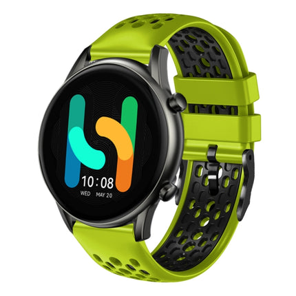 22mm Two-Color Breathable Silicone Watch Band, For  Xiaomi Haylou RT2 LS10, For Xiaomi Haylou RS4 LS12