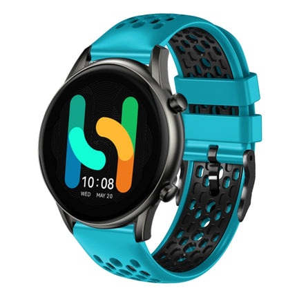 22mm Two-Color Breathable Silicone Watch Band, For  Xiaomi Haylou RT2 LS10, For Xiaomi Haylou RS4 LS12
