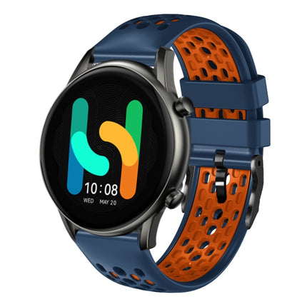 22mm Two-Color Breathable Silicone Watch Band, For  Xiaomi Haylou RT2 LS10, For Xiaomi Haylou RS4 LS12