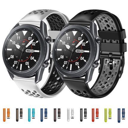 22mm Two-Color Breathable Silicone Watch Band, For  Xiaomi Haylou RT2 LS10, For Xiaomi Haylou RS4 LS12