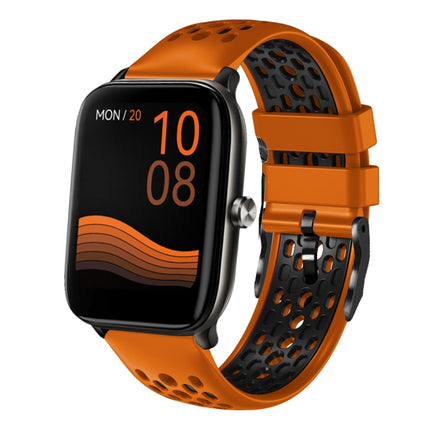 22mm Two-Color Breathable Silicone Watch Band, For Xiaomi Haylou GST LS09B, For Xiaomi Haylou RT LS05S