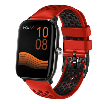 22mm Two-Color Breathable Silicone Watch Band, For Xiaomi Haylou GST LS09B, For Xiaomi Haylou RT LS05S