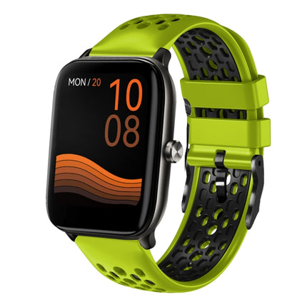 22mm Two-Color Breathable Silicone Watch Band, For Xiaomi Haylou GST LS09B, For Xiaomi Haylou RT LS05S