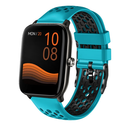 22mm Two-Color Breathable Silicone Watch Band, For Xiaomi Haylou GST LS09B, For Xiaomi Haylou RT LS05S