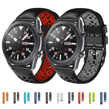 22mm Two-Color Breathable Silicone Watch Band, For Xiaomi Haylou GST LS09B, For Xiaomi Haylou RT LS05S