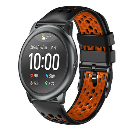 22mm Two-Color Breathable Silicone Watch Band, For Xiaomi Haylou GST LS09B, For Xiaomi Haylou RT LS05S