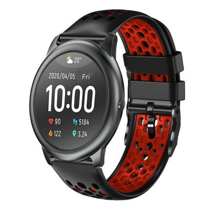 22mm Two-Color Breathable Silicone Watch Band, For Xiaomi Haylou GST LS09B, For Xiaomi Haylou RT LS05S