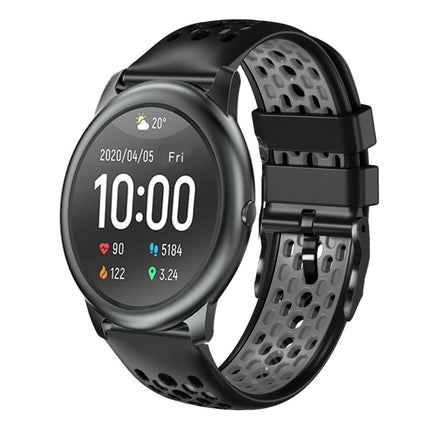 22mm Two-Color Breathable Silicone Watch Band, For Xiaomi Haylou GST LS09B, For Xiaomi Haylou RT LS05S