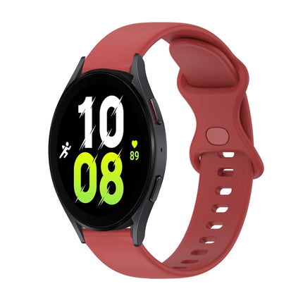 20mm Butterfly Buckle Solid Color Silicone Watch Band, For Samsung Galaxy Watch5 40mm, For Samsung Galaxy Watch5 44mm