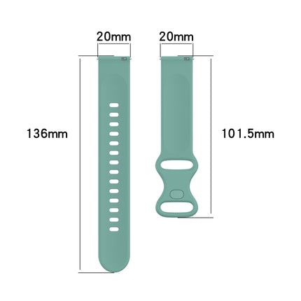20mm Butterfly Buckle Solid Color Silicone Watch Band, For Samsung Galaxy Watch5 40mm, For Samsung Galaxy Watch5 44mm
