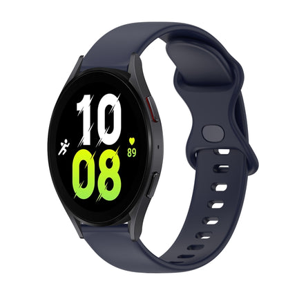 20mm Butterfly Buckle Solid Color Silicone Watch Band, For Samsung Galaxy Watch5 40mm, For Samsung Galaxy Watch5 44mm